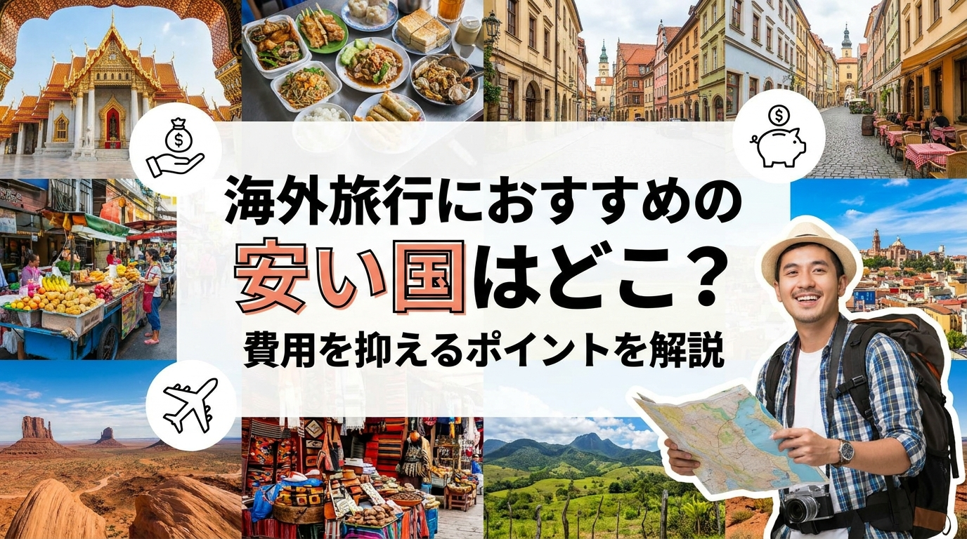 海外旅行におすすめの安い国はどこ？費用を抑えるポイントを解説
