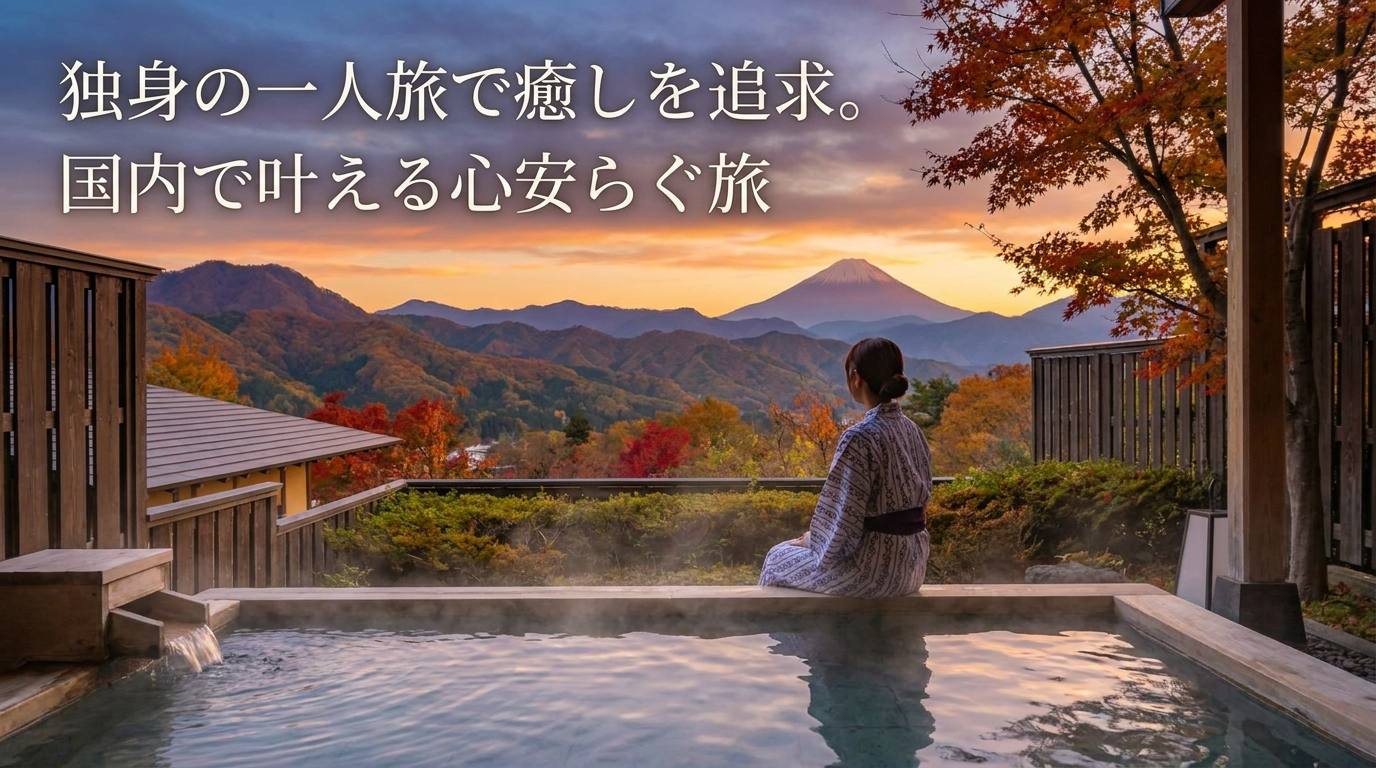 独身の一人旅で癒しを追求。国内で叶える心安らぐ旅