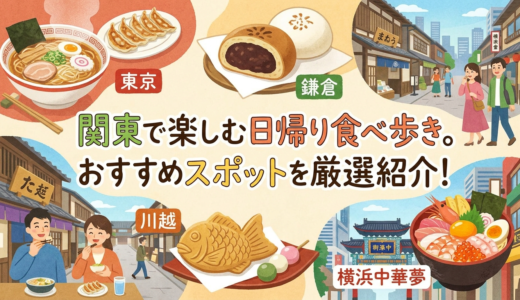 関東で楽しむ日帰り食べ歩き。おすすめスポットを厳選紹介！