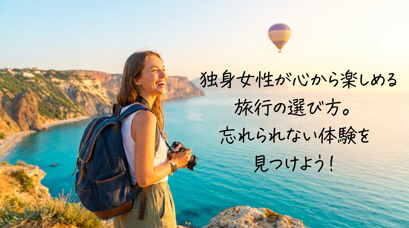 独身女性が心から楽しめる旅行の選び方。忘れられない体験を見つけよう！