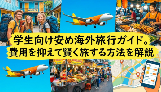学生向け安め海外旅行ガイド。費用を抑えて賢く旅する方法を解説
