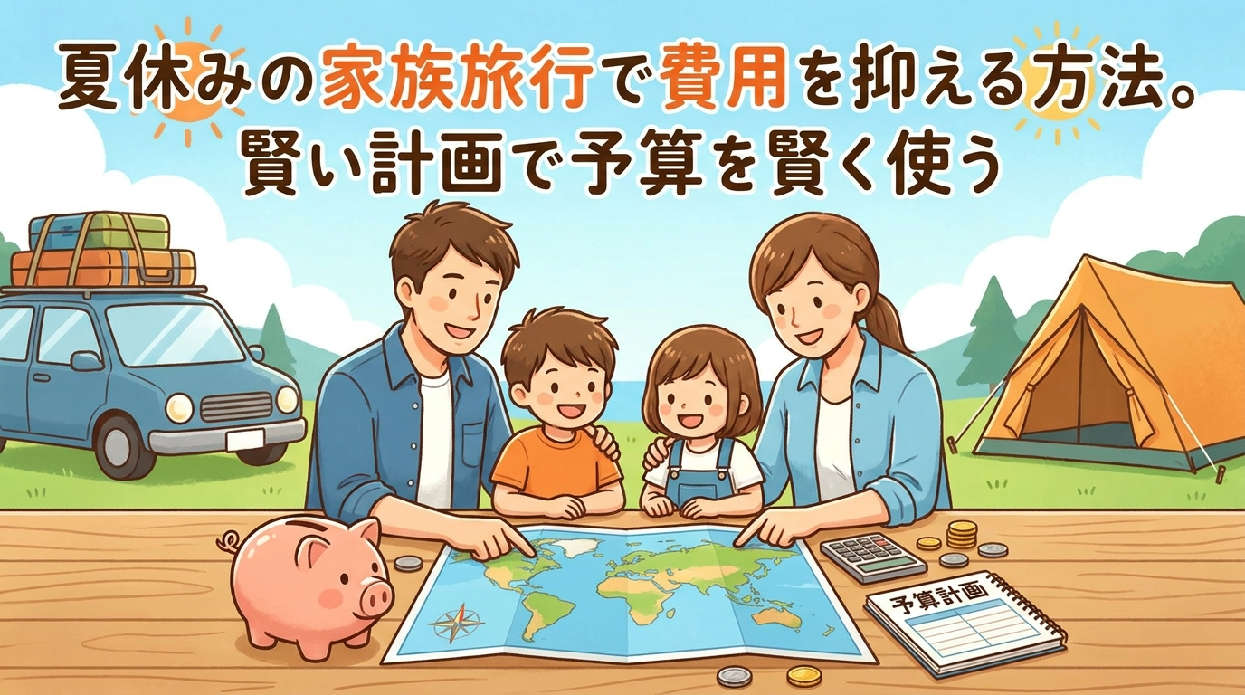 夏休みの家族旅行で費用を抑える方法。賢い計画で予算を賢く使う