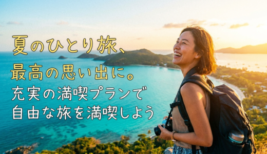 夏のひとり旅、最高の思い出に。充実の満喫プランで自由な旅を満喫しよう
