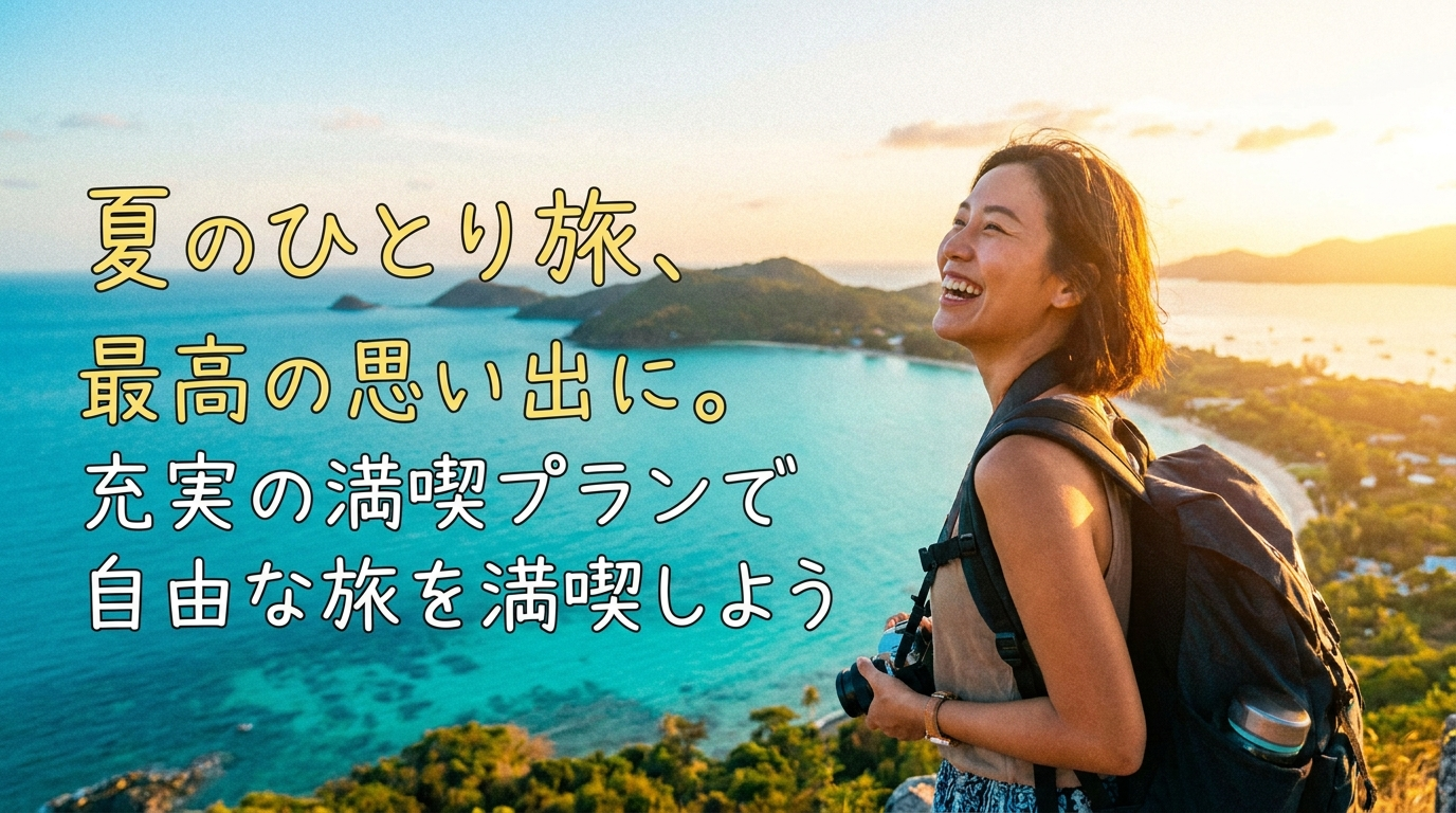 夏のひとり旅、最高の思い出に。充実の満喫プランで自由な旅を満喫しよう