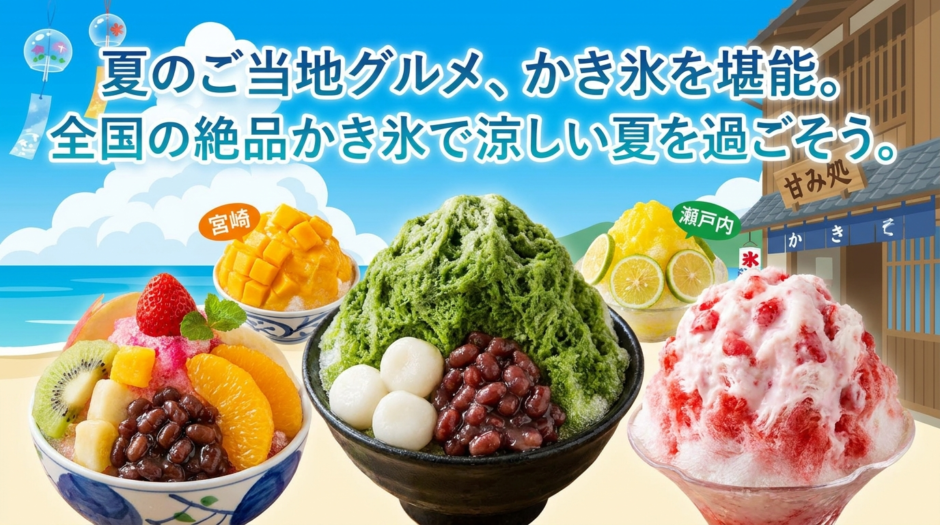 夏のご当地グルメ、かき氷を堪能。全国の絶品かき氷で涼しい夏を過ごそう。